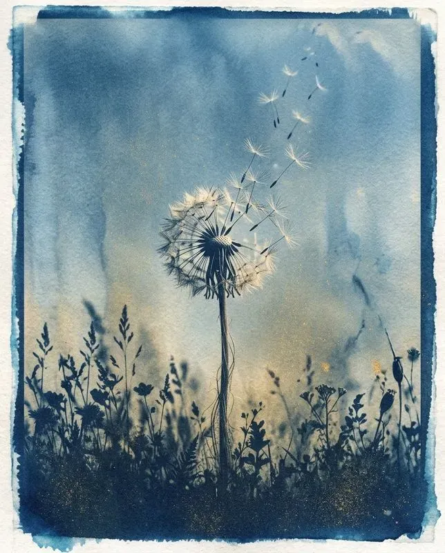 Distressed Blue Cyanotype Dreams
