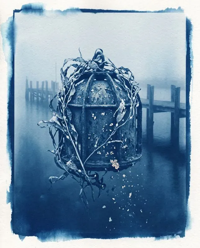 Distressed Blue Cyanotype Dreams