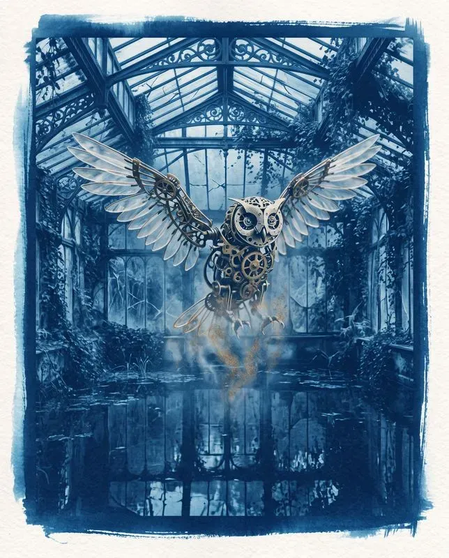 Distressed Blue Cyanotype Dreams