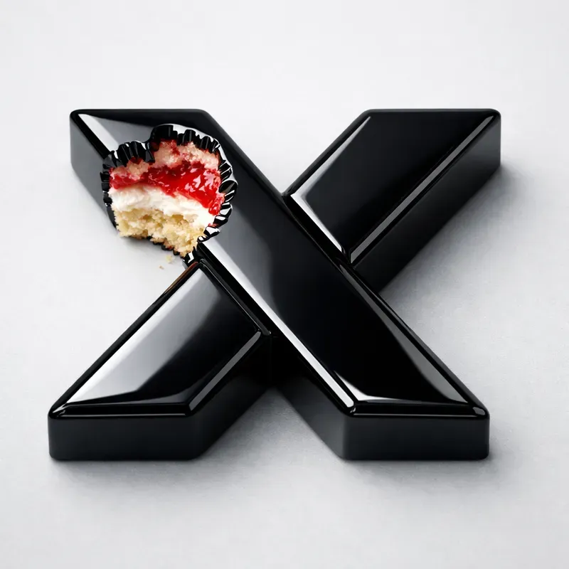 Hyperreal Logo Bite Effect Art