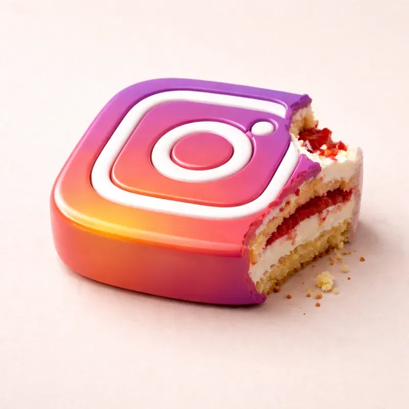 Hyperreal Logo Bite Effect Art