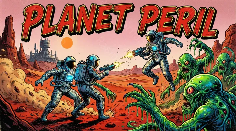 Vintage Comic Book Cover Art Generator