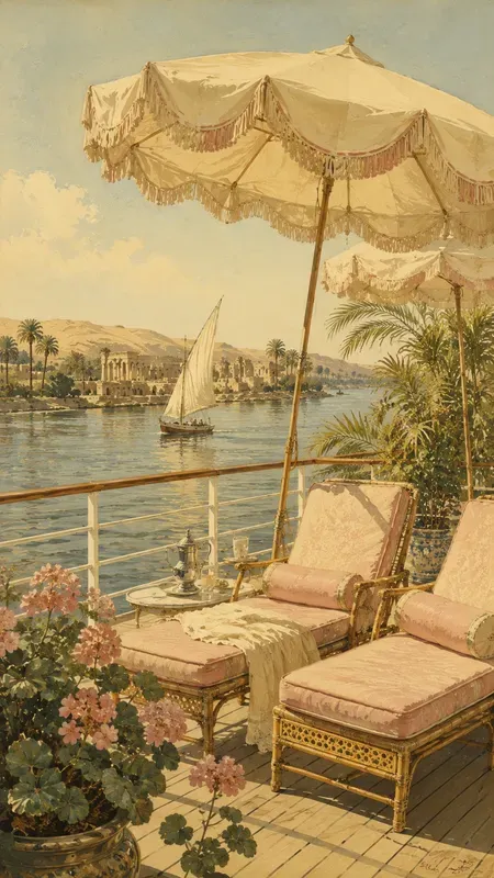 Egyptian Nile 1950s Sunny Postcards