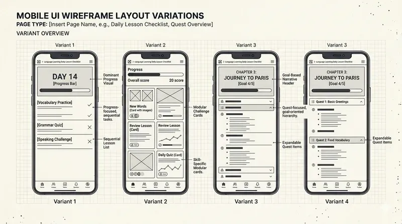Ux Low Fidelity Wireframes
