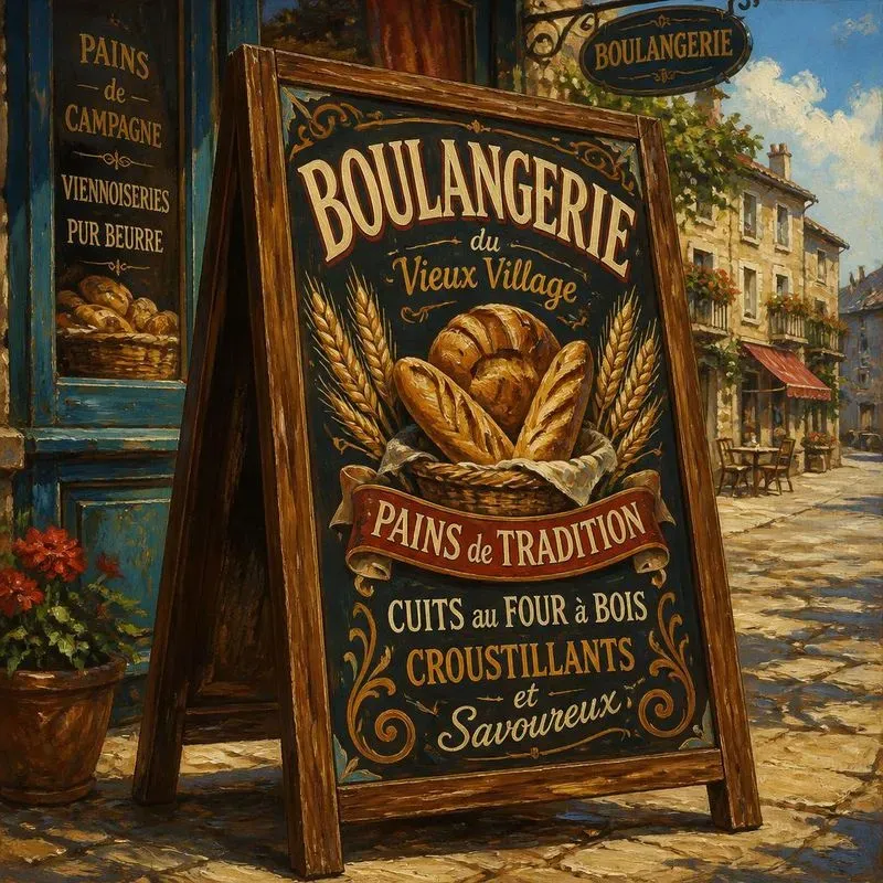 Vintage Handpainted Wooden Signs