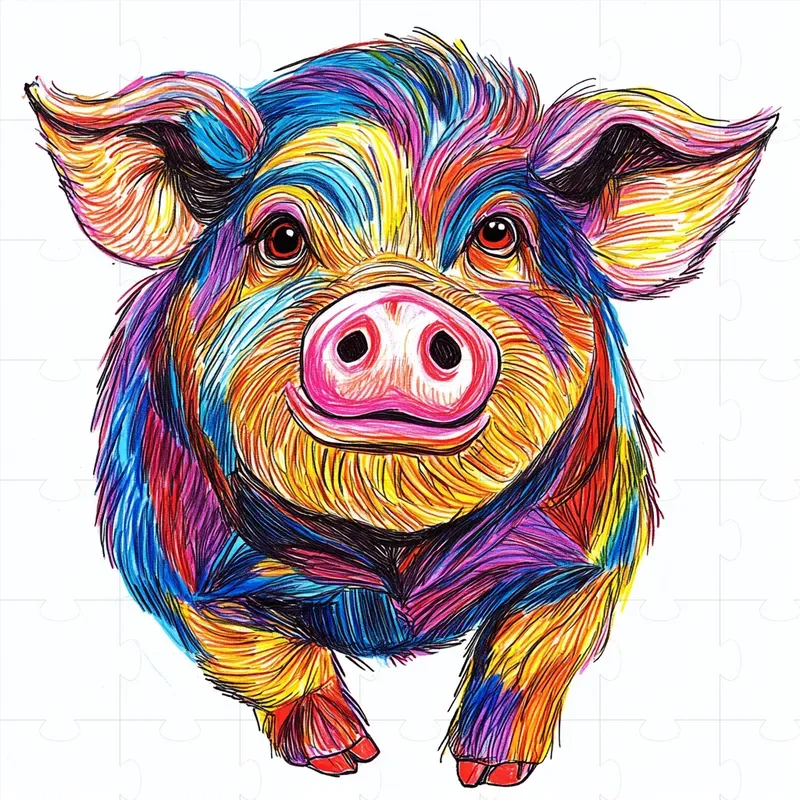 Felt Tip Marker Animal Drawings For Kids