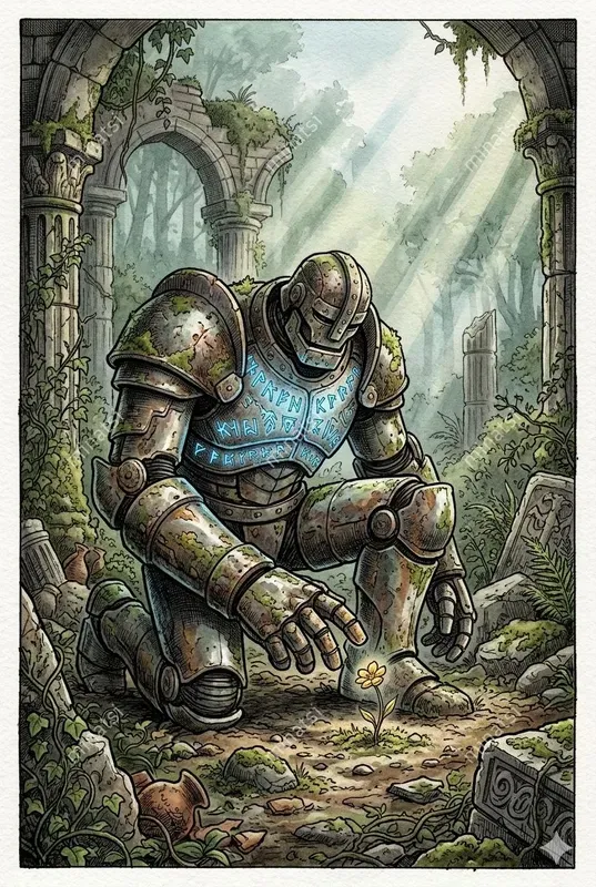 Fantasy Ink Watercolor Illustration Art
