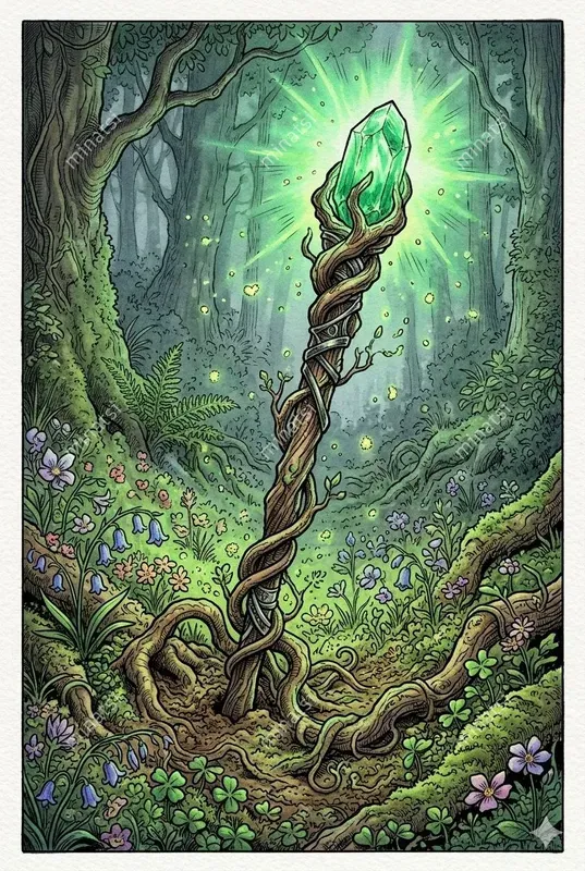 Fantasy Ink Watercolor Illustration Art