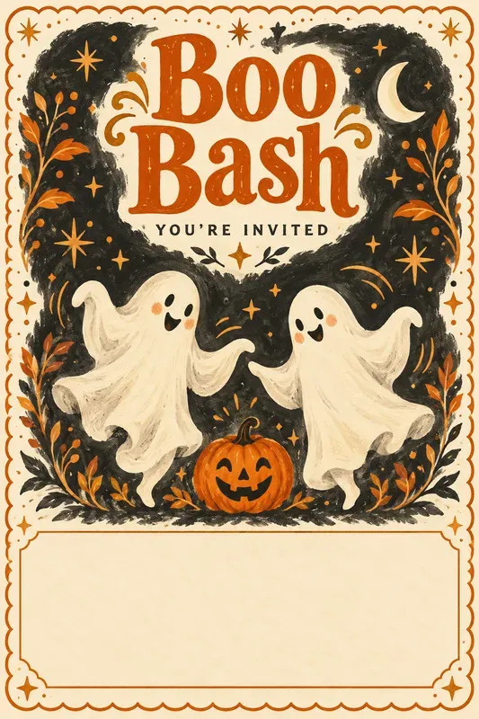 Spooky Cute Halloween Party Invitations