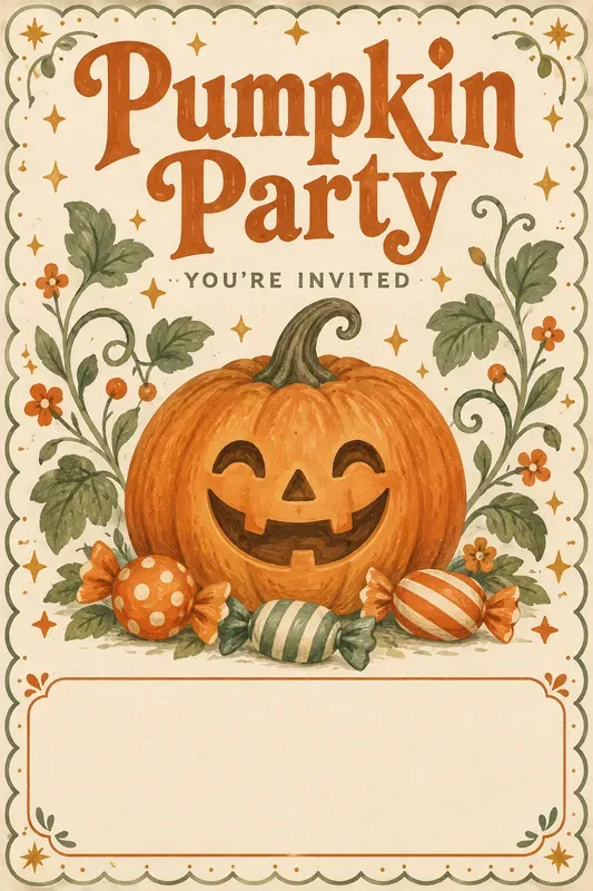 Spooky Cute Halloween Party Invitations