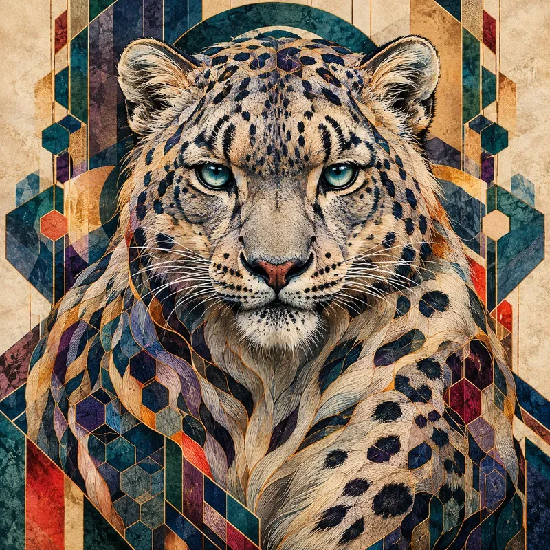 Geometric Mosaic Portraits