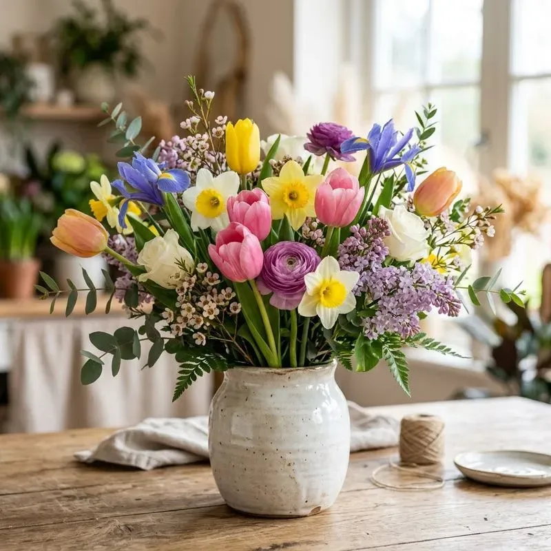 Realistic Floral Arrangement Product Photos