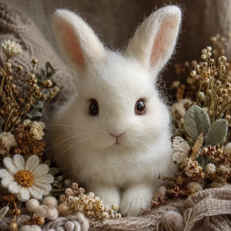 Whimsical Wool Animal Portraits