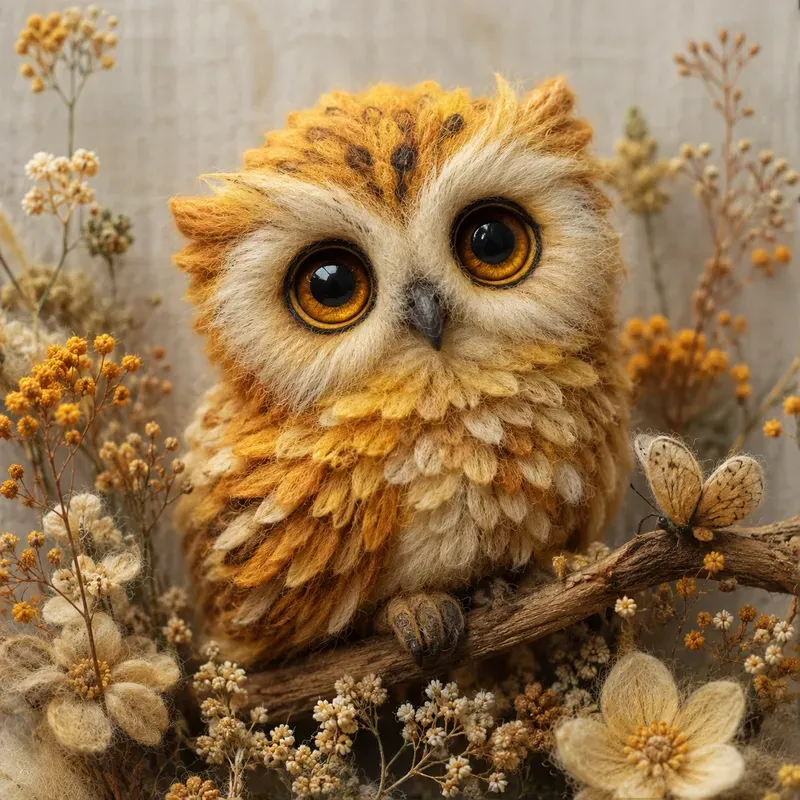 Whimsical Wool Animal Portraits