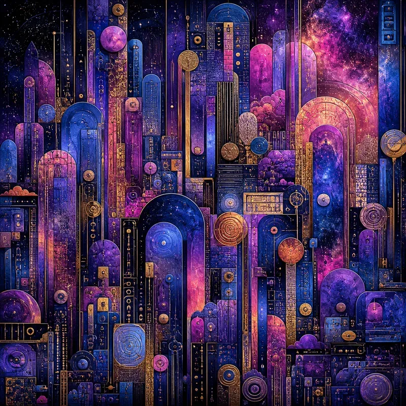 Chromatic Mosaic Gridflow Abstractions