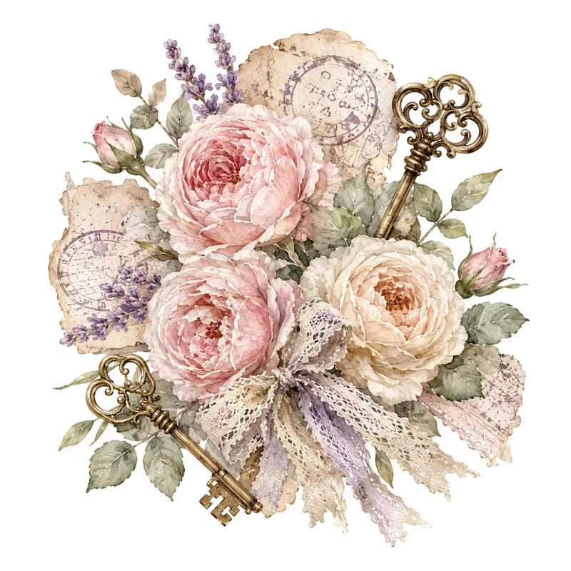 Vintage Shabby Chic Watercolor Creators