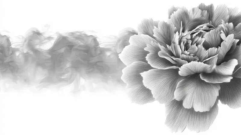 Chinese Ink Flowers Paintings