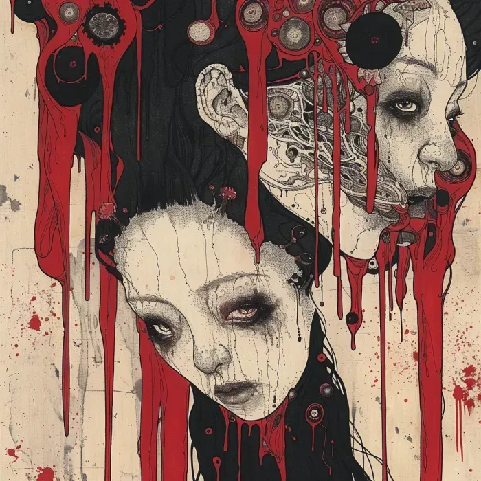 Grotesque Melting Horror Manga Art