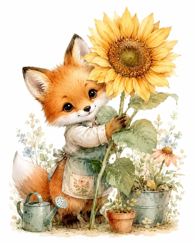 Cute Watercolor Nursery Animals