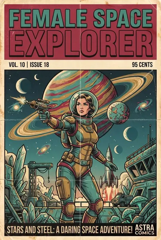 Retro Scifi Comic Posters