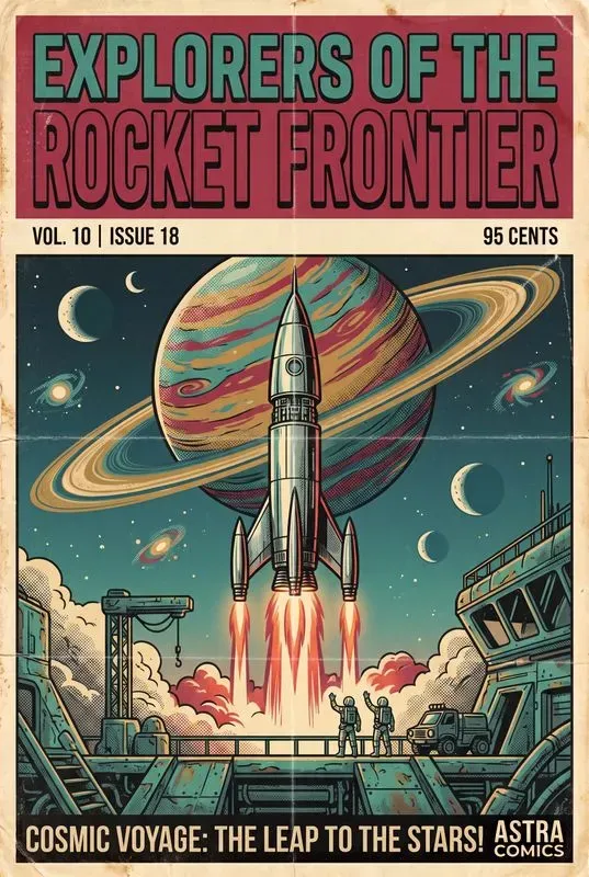 Retro Scifi Comic Posters