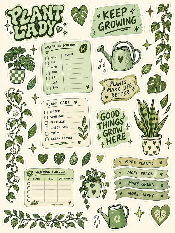 Y2k Aesthetic Daily Planner Scrap Sheets