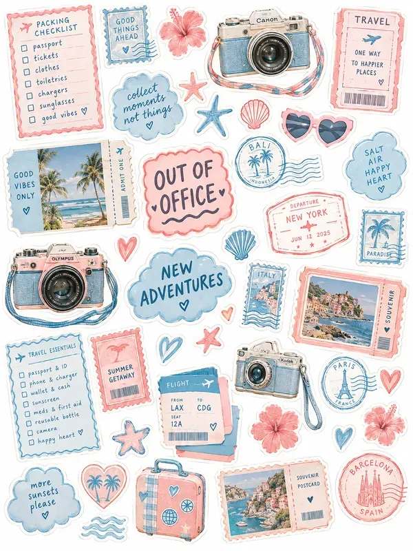 Y2k Aesthetic Daily Planner Scrap Sheets