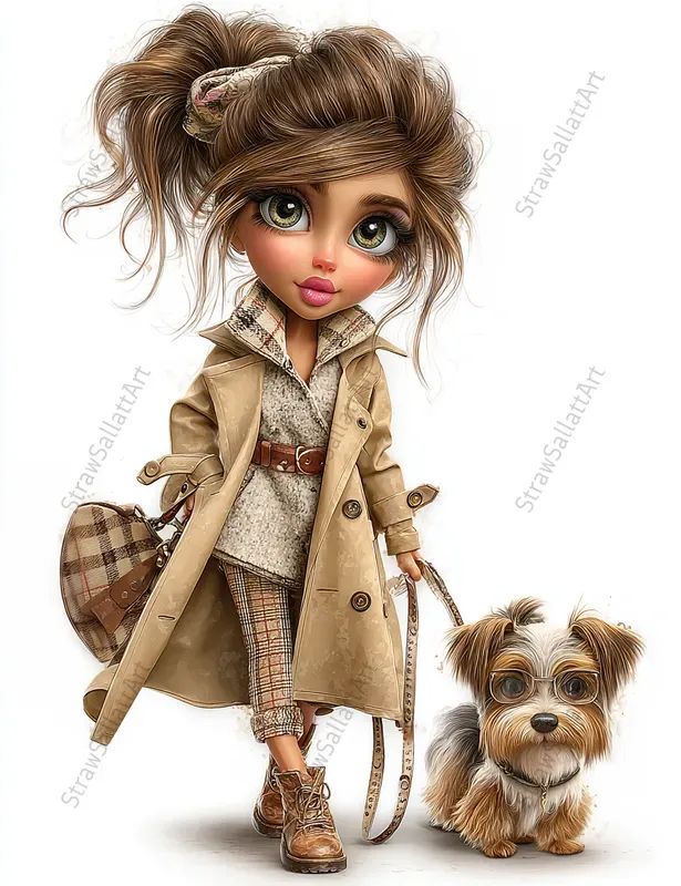 Aristocratic Girl Everyday Life Clipart