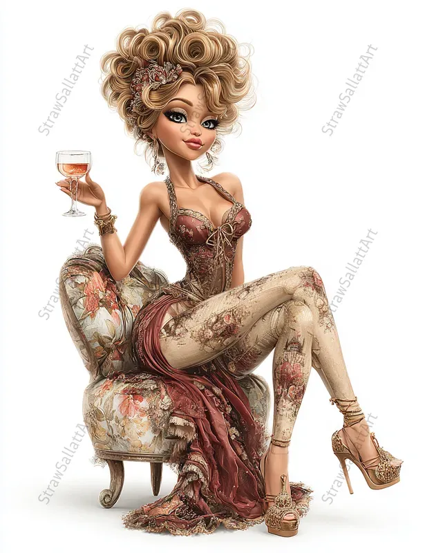 Aristocratic Girl Everyday Life Clipart