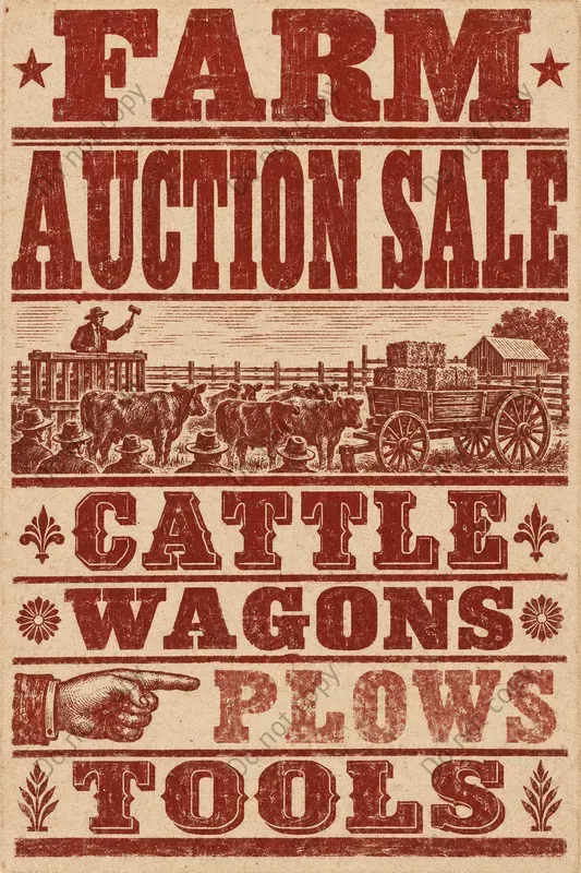 Vintage Wood Type Poster Prints