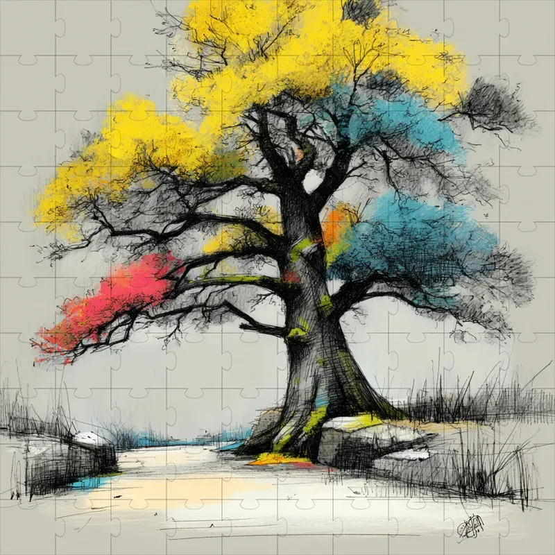 Sketch Ink Expressive Color Pops