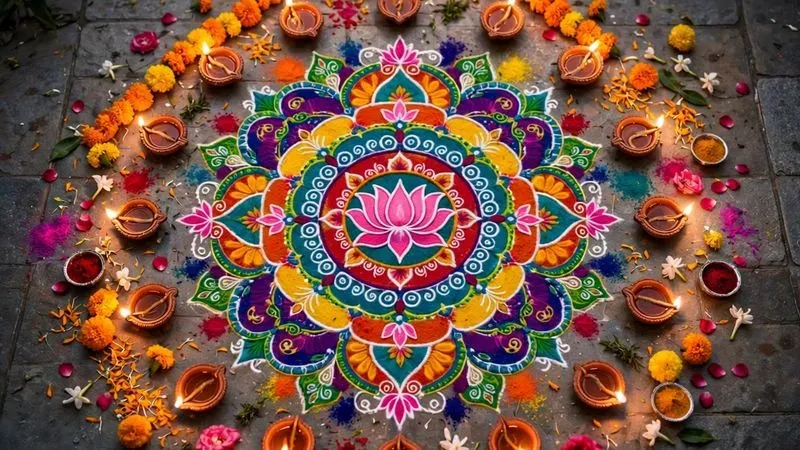 Viral Diwali 4in1 Rangoli Greetings