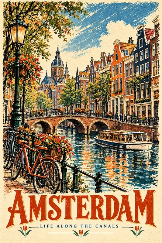Expressive Handdrawn Travel Posters