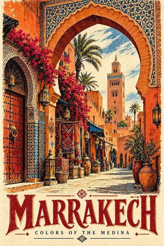 Expressive Handdrawn Travel Posters