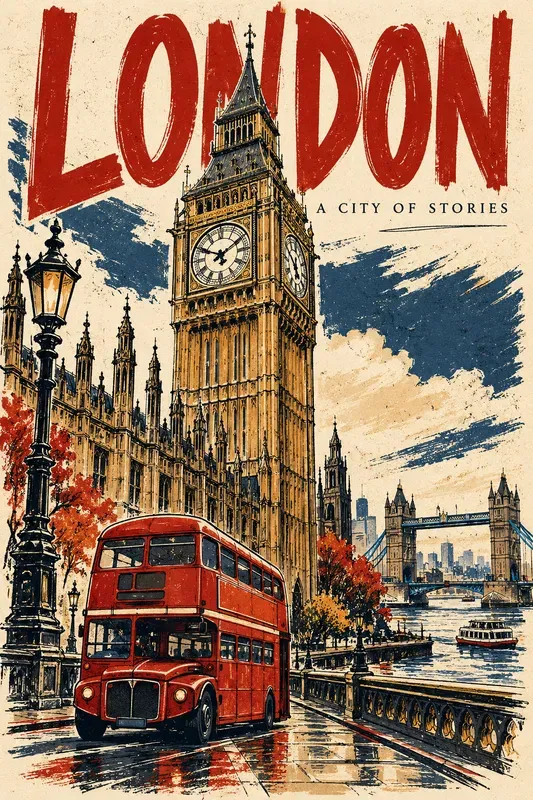 Expressive Handdrawn Travel Posters