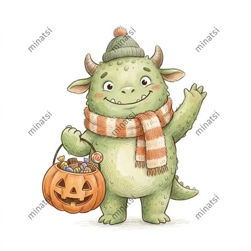 Cute Halloween Storybook Characters