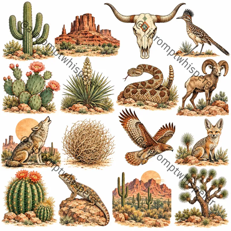 Country Western Clipart Sheets For Etsy