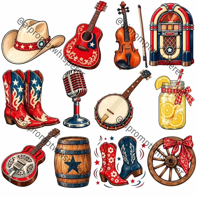 Country Western Clipart Sheets For Etsy