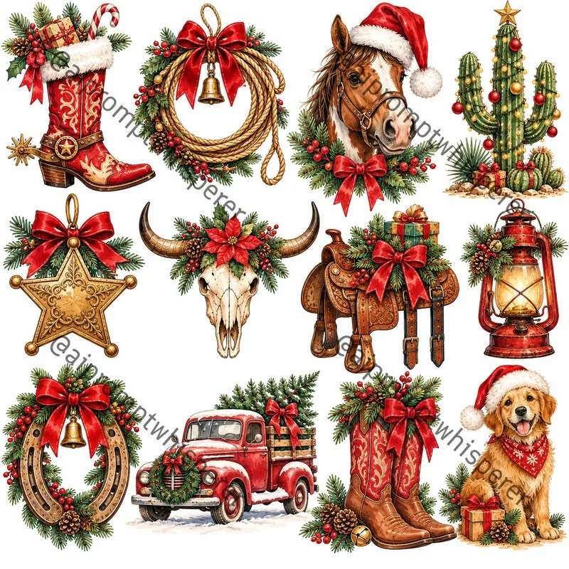 Country Western Clipart Sheets For Etsy