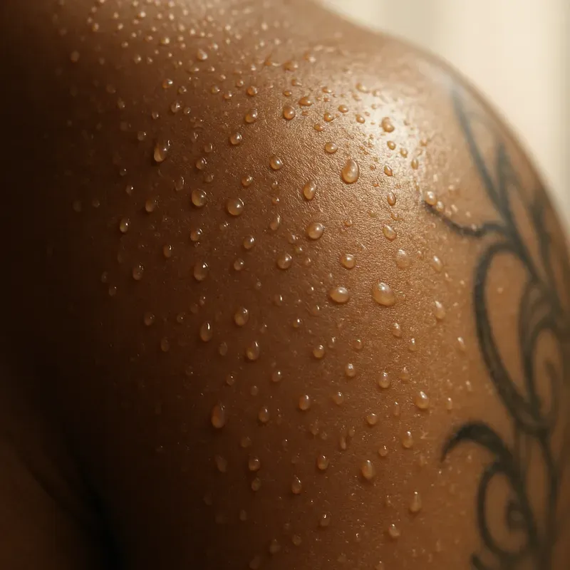 Sweat On Skin Close Ups