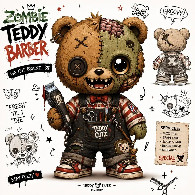 Monster Bunny Doodle Crews