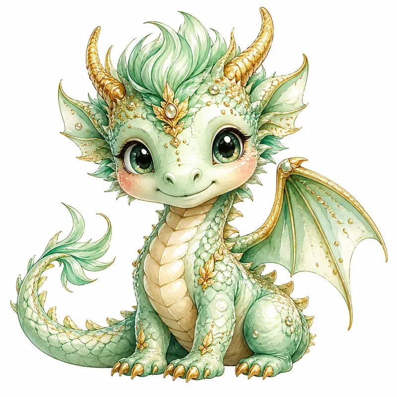 Cute Watercolor Character Clipart