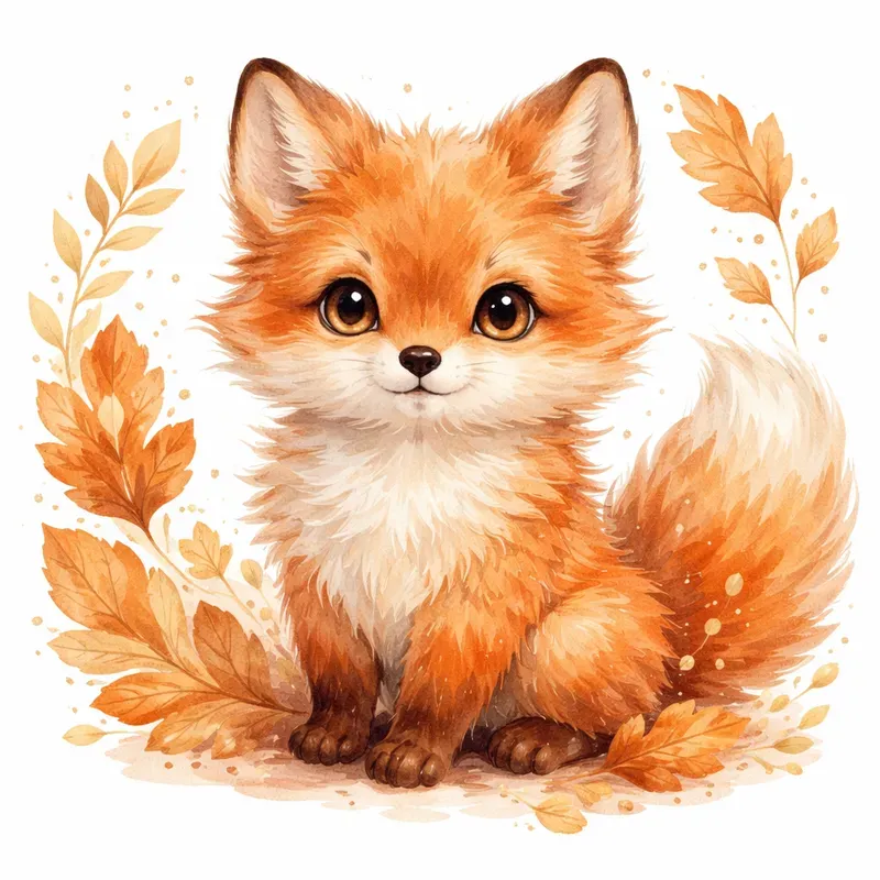 Cute Watercolor Character Clipart