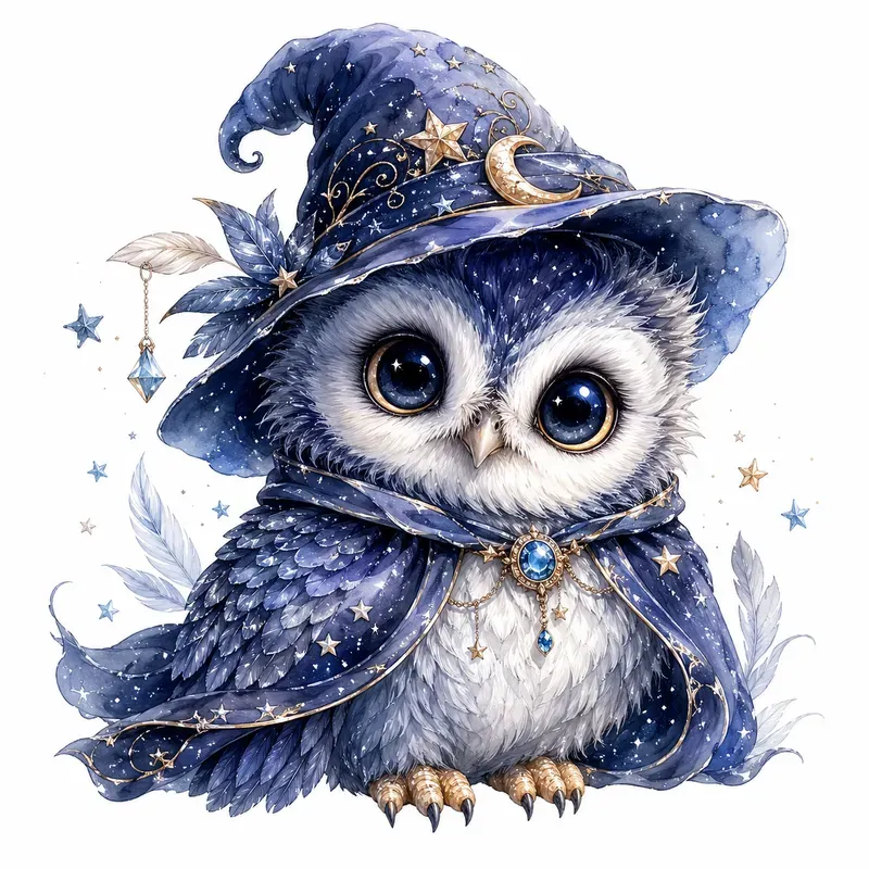 Cute Watercolor Character Clipart