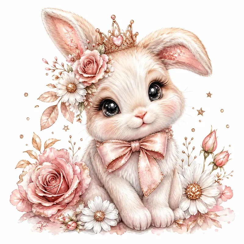 Cute Watercolor Character Clipart