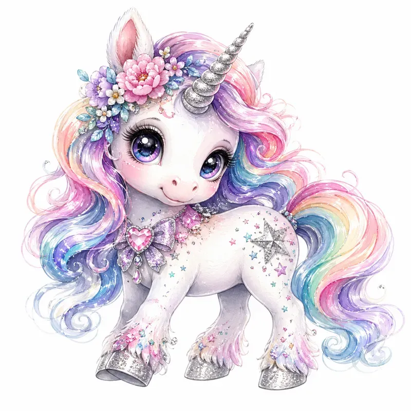 Cute Watercolor Character Clipart