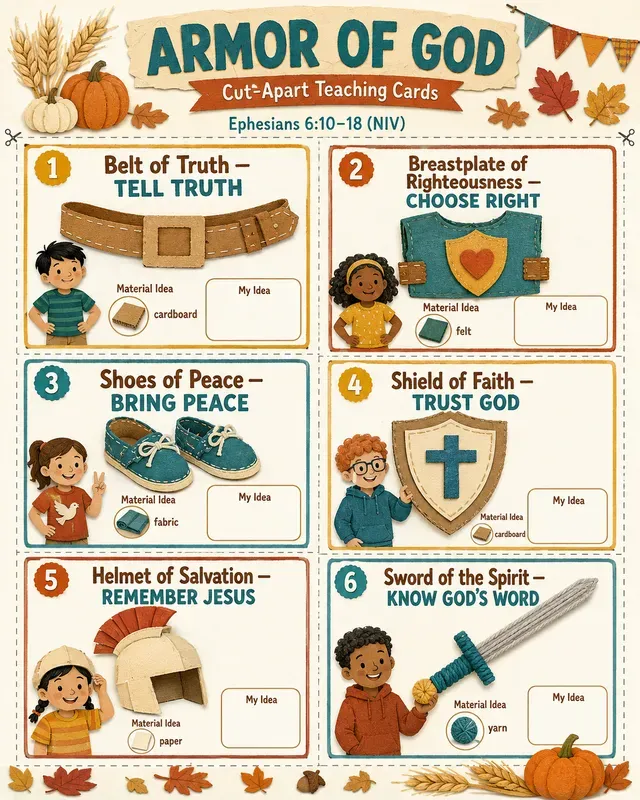 Kids Armor Of God Printables