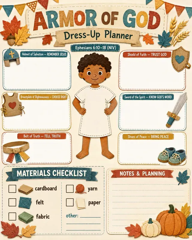 Kids Armor Of God Printables