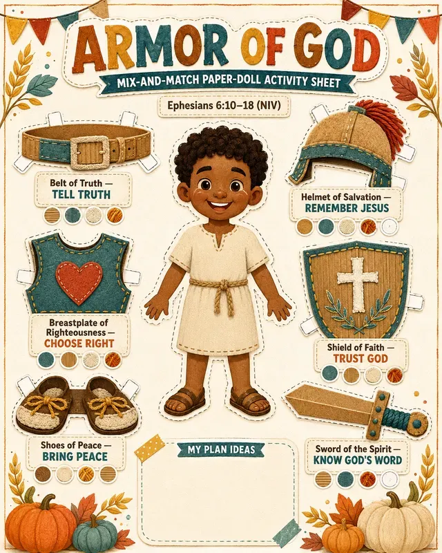 Kids Armor Of God Printables