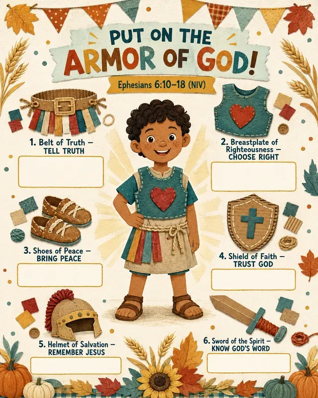 Kids Armor Of God Printables
